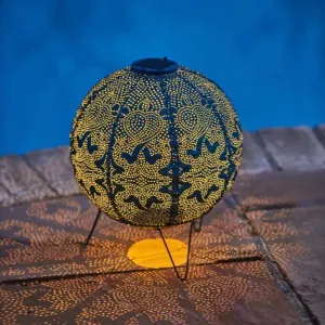 Solar Globe Lantern – Marrakesh-Inspired Outdoor Solar Light