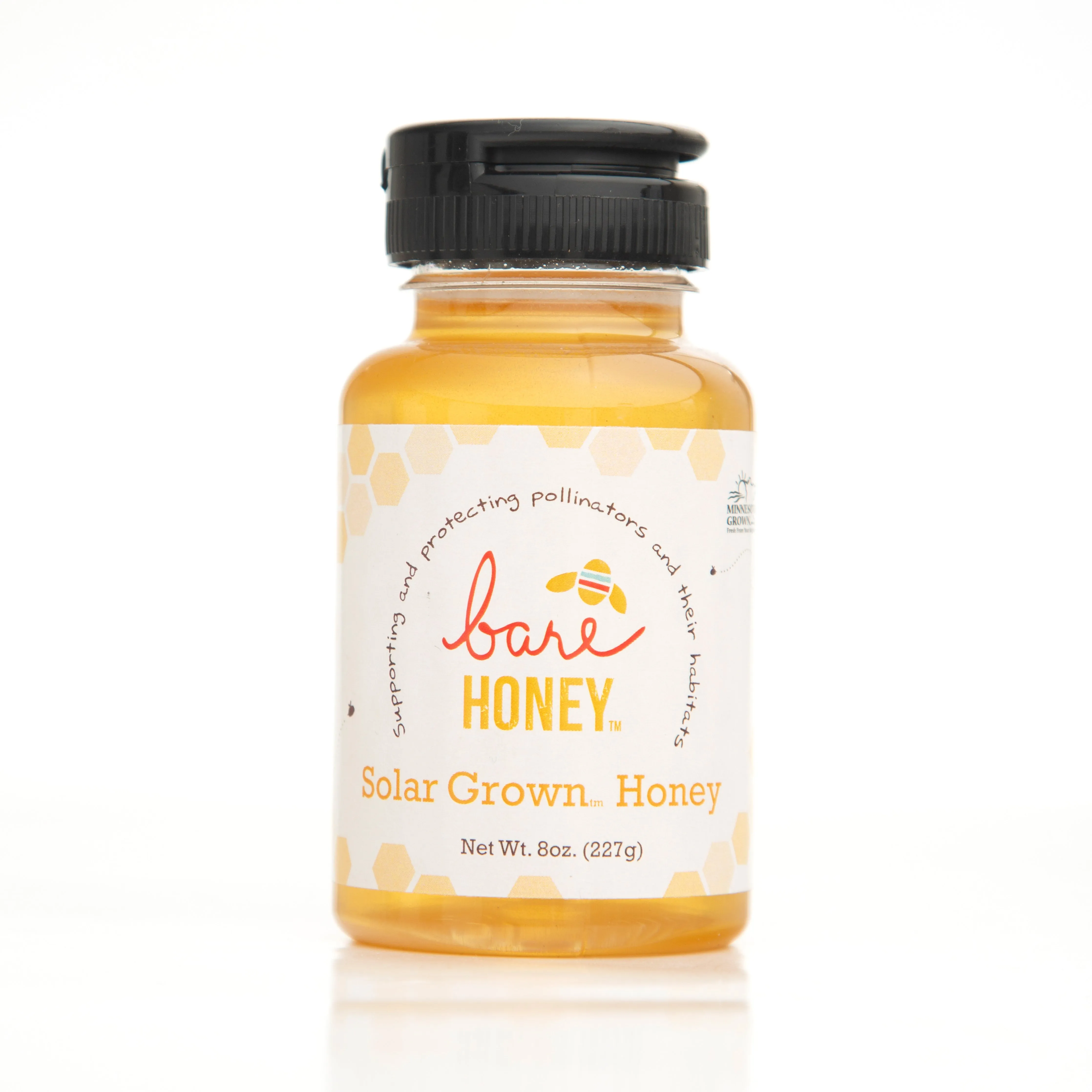 Solar Grown HoneyTM 8 oz squeez Bottle