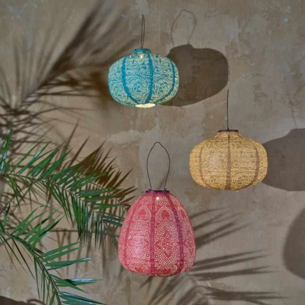 Solar Lantern Pumpkin Yellow