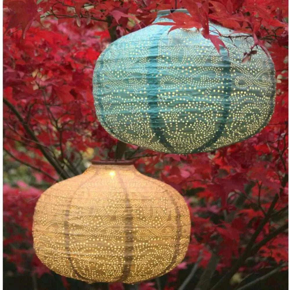 Solar Lantern Pumpkin Yellow