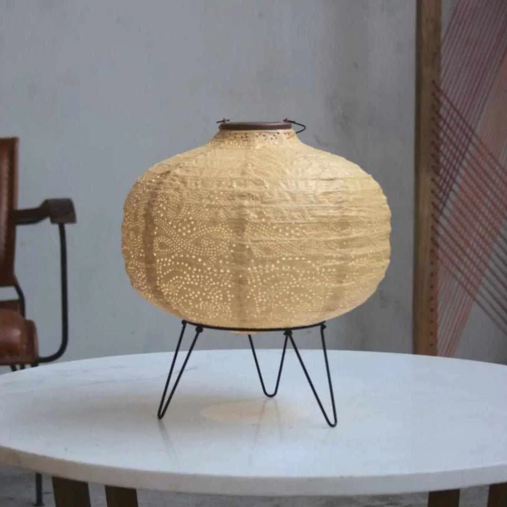 Solar Lantern Pumpkin Yellow