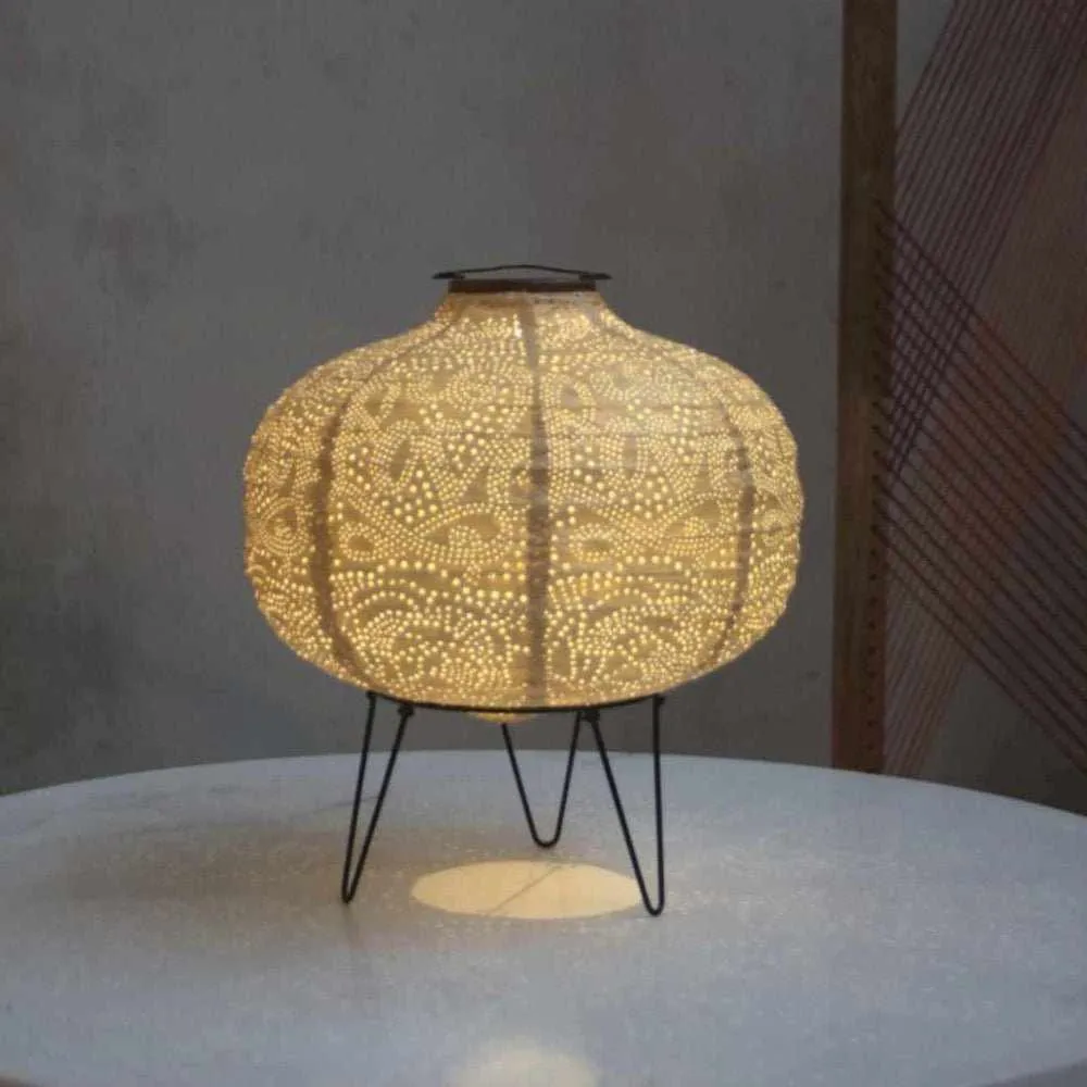 Solar Lantern Pumpkin Yellow