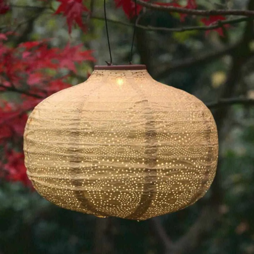 Solar Lantern Pumpkin Yellow