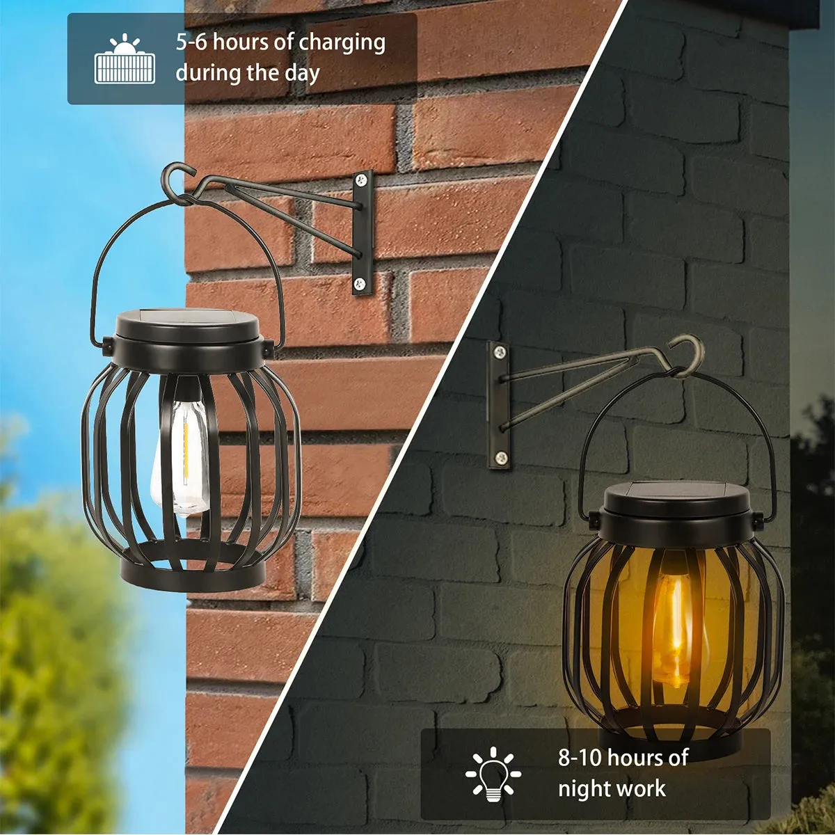Solar Lanterns Waterproof Outdoor Hanging & Table Lights for Garden, Porch & Patio