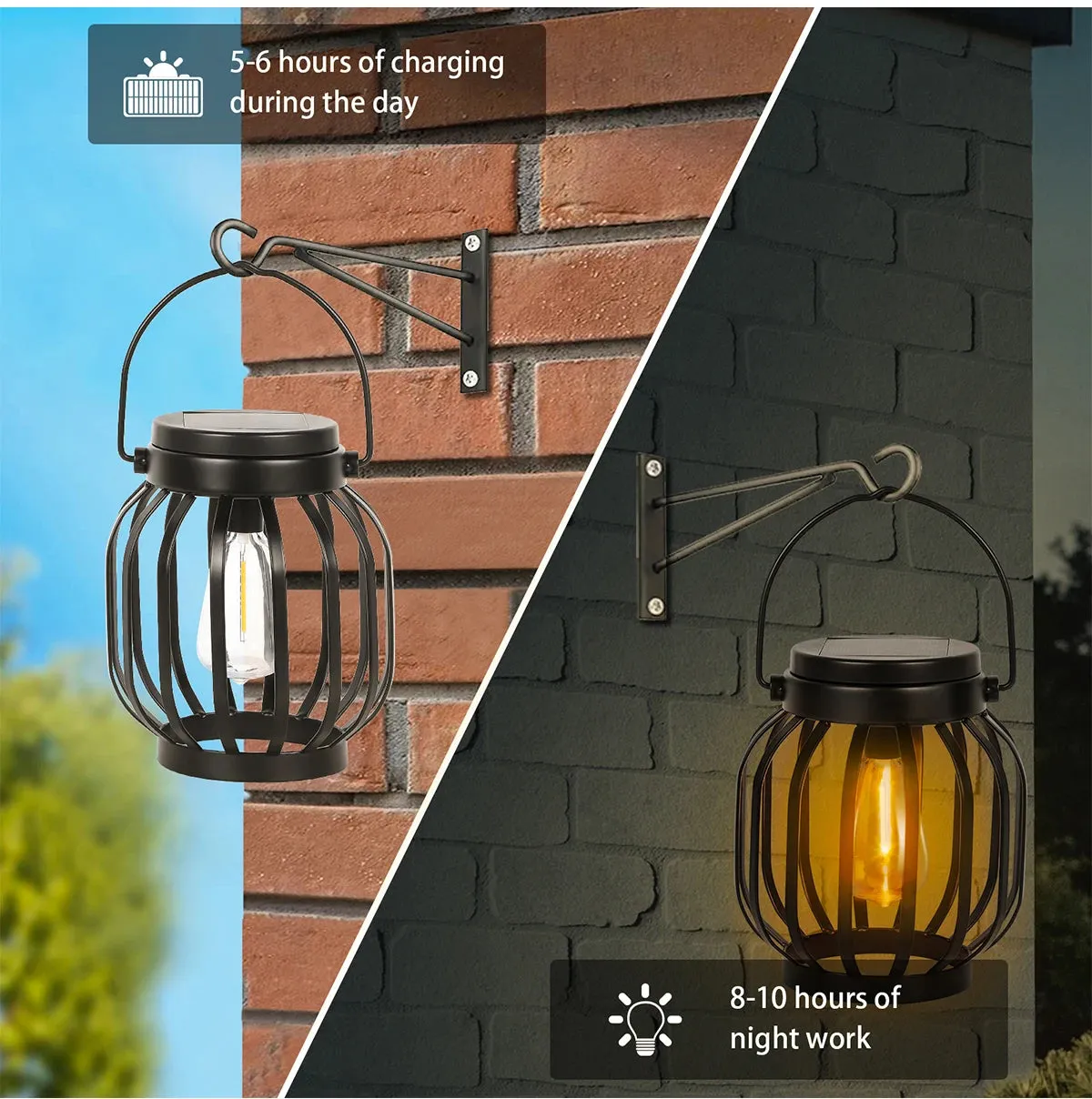 Solar Lanterns Waterproof Outdoor Hanging & Table Lights for Garden, Porch & Patio