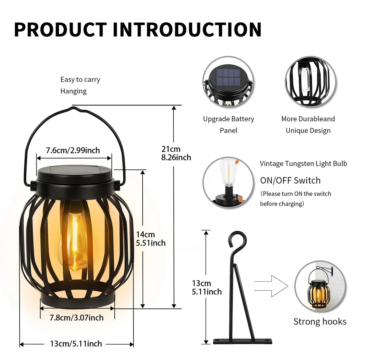 Solar Lanterns Waterproof Outdoor Hanging & Table Lights for Garden, Porch & Patio