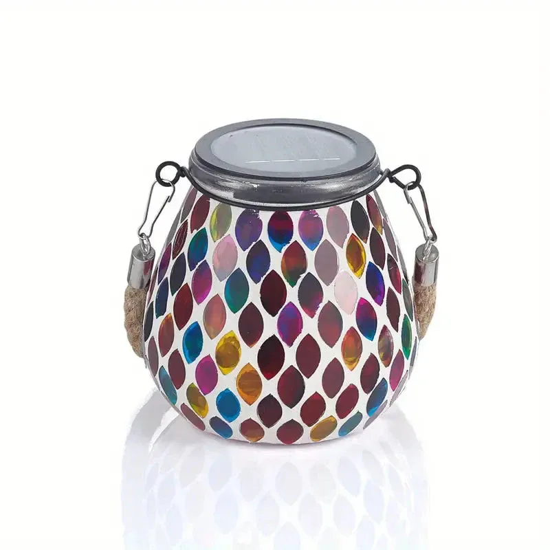 Solar Outdoor Mosaic Lantern