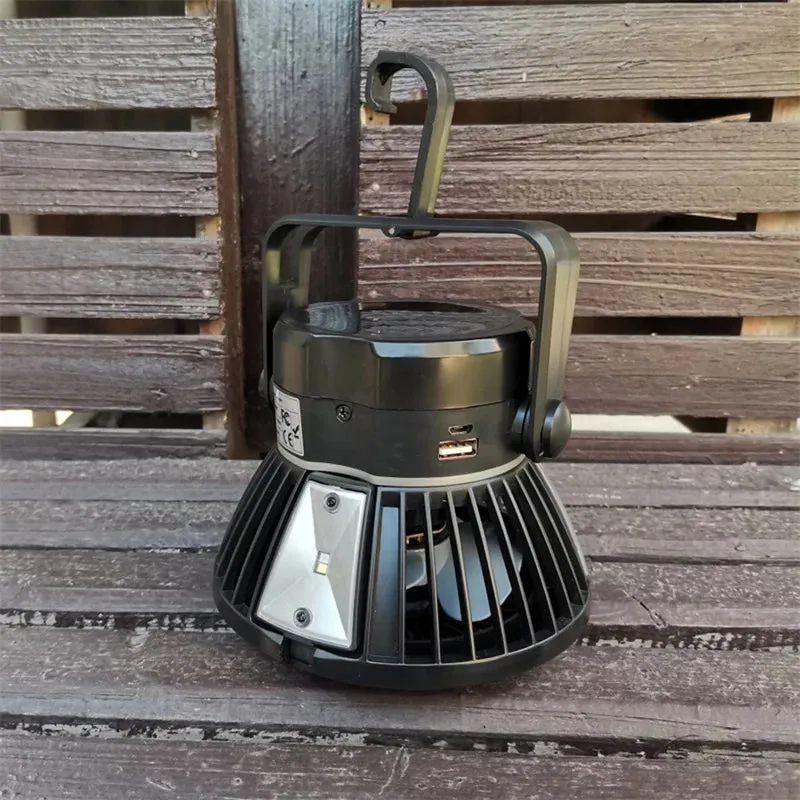 Solar Portable Lanterns with Fan: Outdoor Camping Fan Light