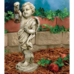 Solar Powered Cherub Figure