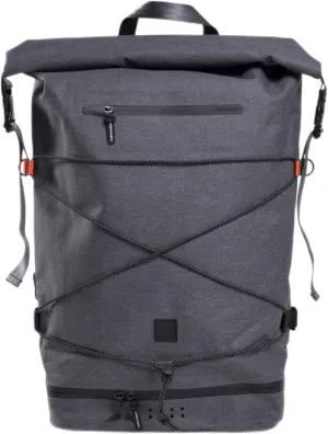 Spin Bag, Durable Travel Waterproof Backpack for Men and Women, Carry On Bag for Sports, Work, and Travel with Laptop Sleeve, Shoe Compartment, and Tactical Features, 30 Liter, Grey