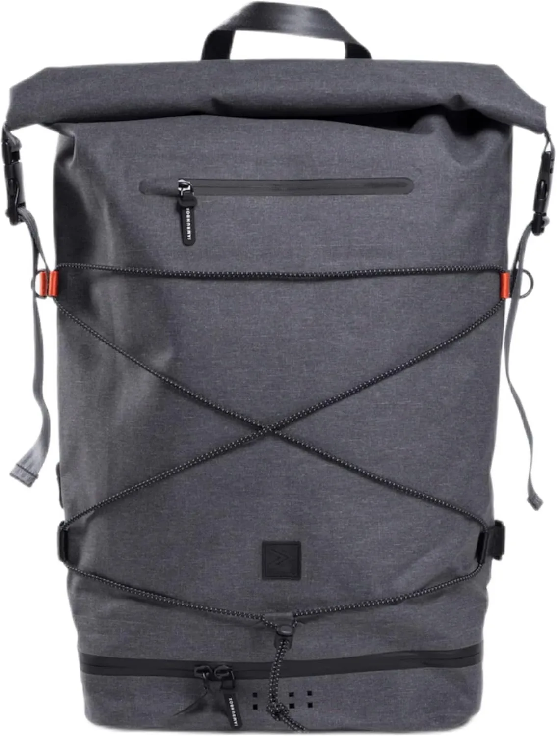 Spin Bag, Durable Travel Waterproof Backpack for Men and Women, Carry On Bag for Sports, Work, and Travel with Laptop Sleeve, Shoe Compartment, and Tactical Features, 30 Liter, Grey