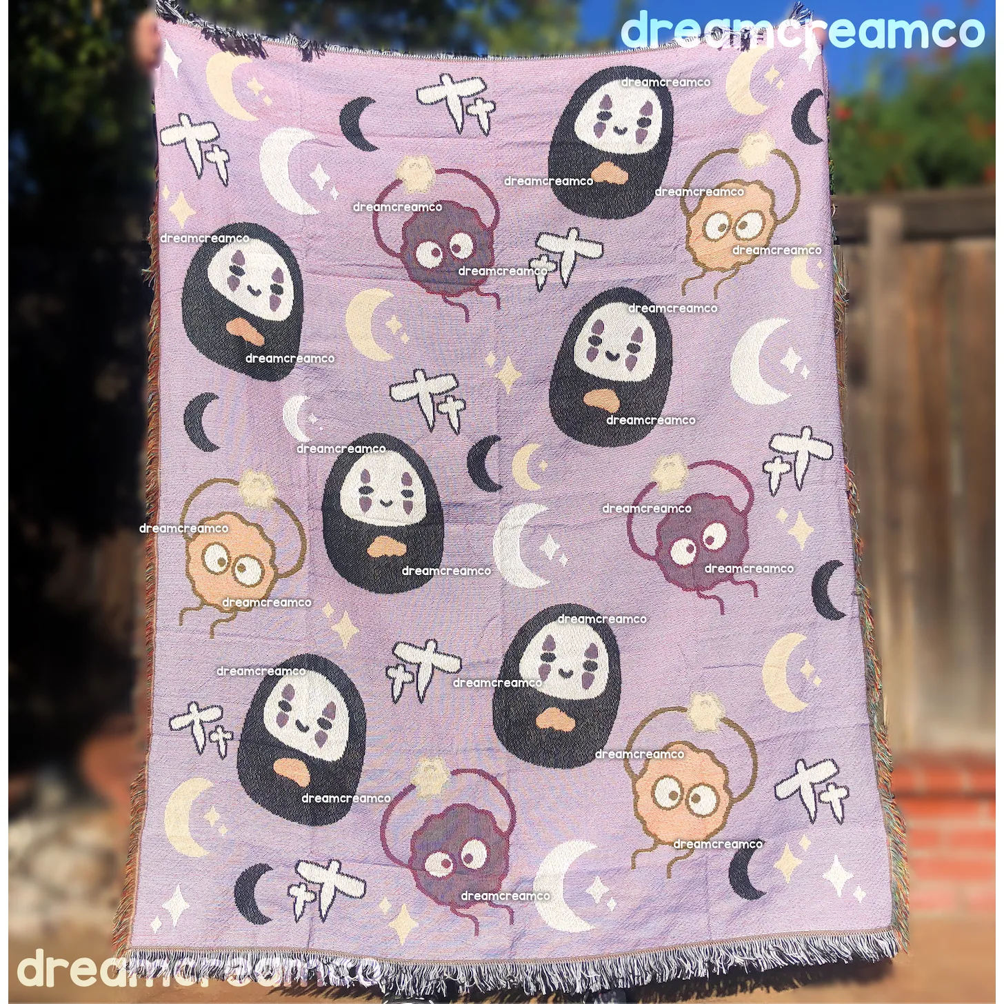 Spooky Spirits Woven Tapestry Blanket