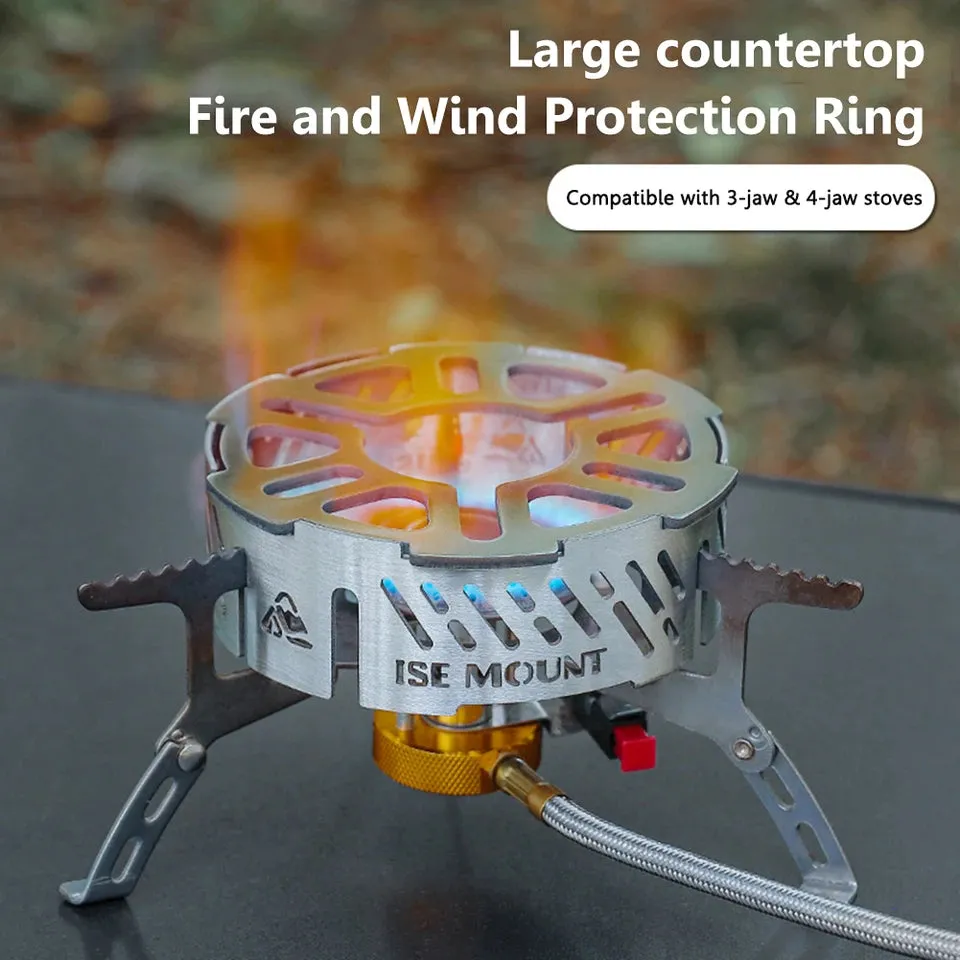 Stainless Steel Gas Stove Wind Shield Portable Cassette Stove Windproof Ring Outdoor Stove Windshield Camping Accessories