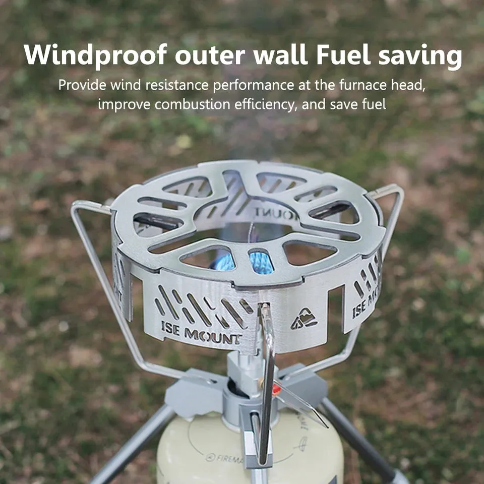 Stainless Steel Gas Stove Wind Shield Portable Cassette Stove Windproof Ring Outdoor Stove Windshield Camping Accessories