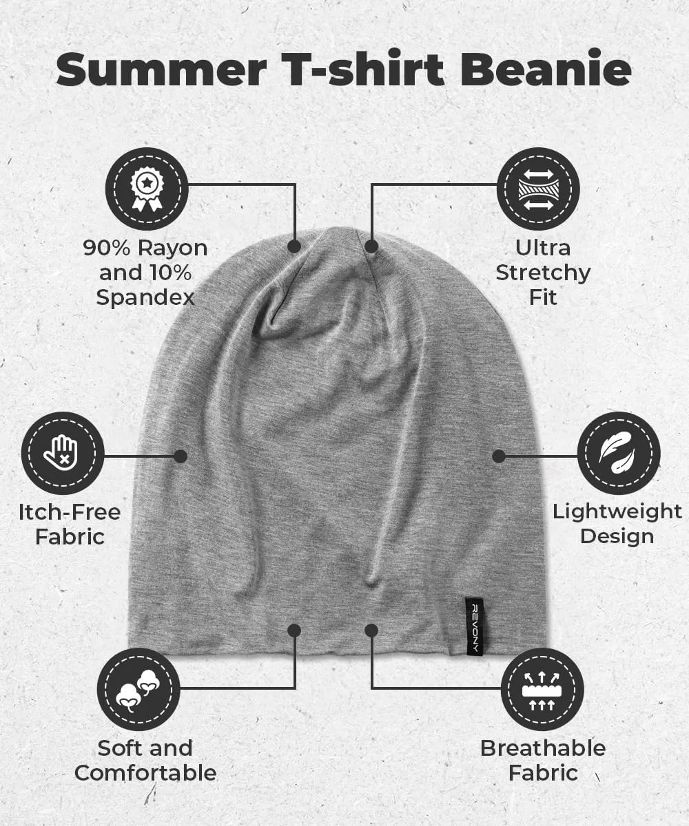 Summer T-Shirt Beanie for Men & Women - Soft Modal - Slouchy Style