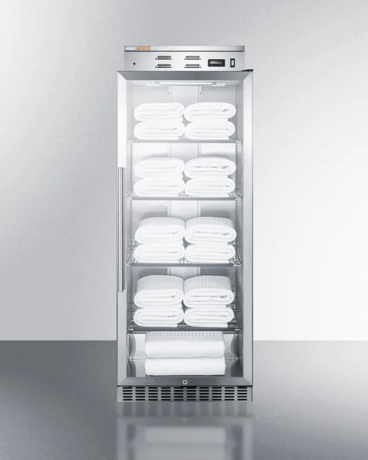 Summit PureTherm 24" Wide Single Chamber Blanket Warmer with Glass Door - PHC115G