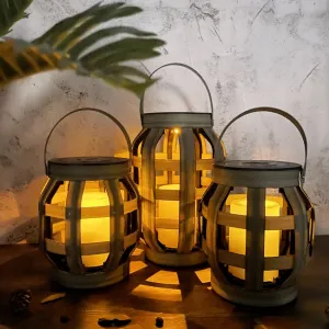 Sunny Glow Rattan Lantern
