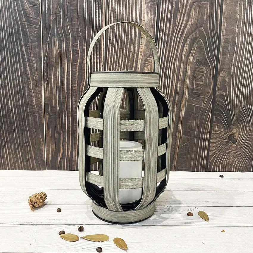 Sunny Glow Rattan Lantern