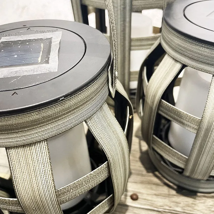 Sunny Glow Rattan Lantern