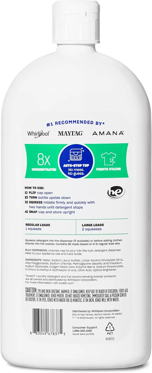 Swash Smells Like Nothing HE Ultra-Concentrated Liquid Laundry Detergent