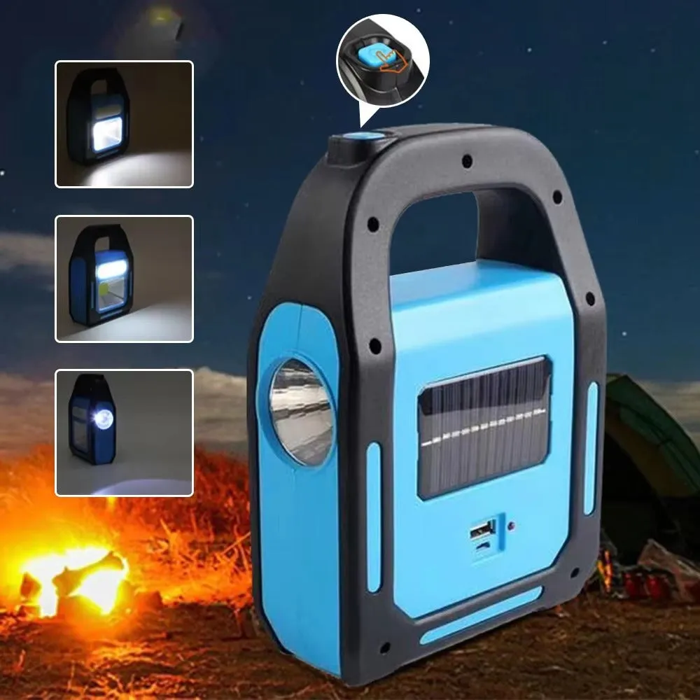 Taavita - Portable LED Camping Lantern with Power Bank & Solar Charging