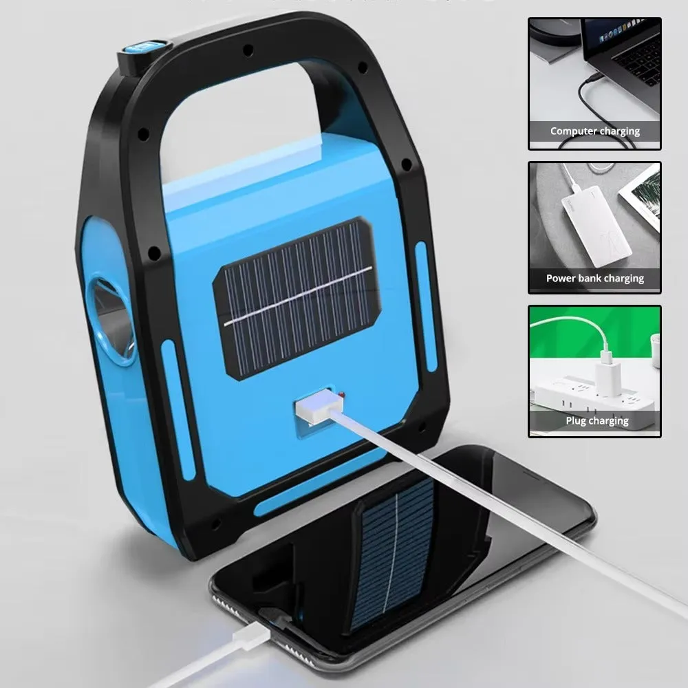 Taavita - Portable LED Camping Lantern with Power Bank & Solar Charging