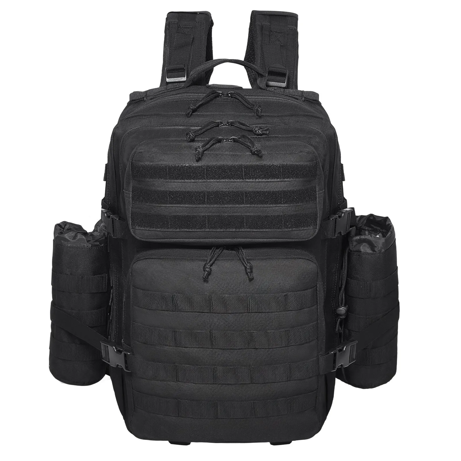 Tactical Backpack 45L Military Backpack with Molle Mode & 3 Compartments,Military Tactical Backpack For Men Molle Daypack 3 Day Bug Out Bag Hiking Rucksack With Bottle Holder