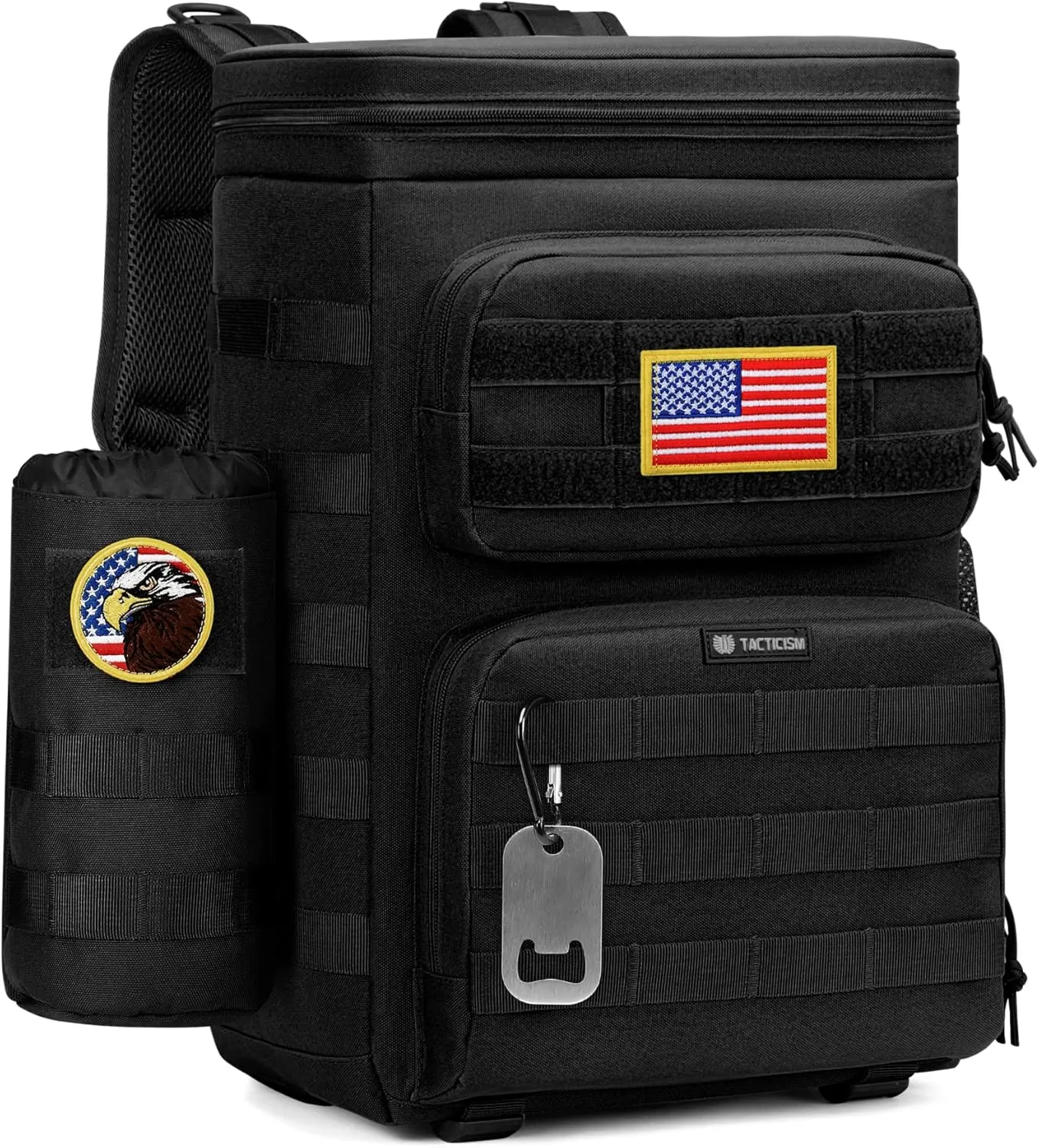 TACTICISM Tactical Cooler Backpack 25L - Molle Insulated Lunch Backpack for Men Women Adult - Heavy-Duty Waterproof Leak Proof Cooler Bag Ice Chest as Gift for Work Camping Fishing Hiking Accessories