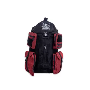 TBG-14 Techwear Style SHWA Red Buffle Bag - 2-in-1 Backpack and Duffle Bag