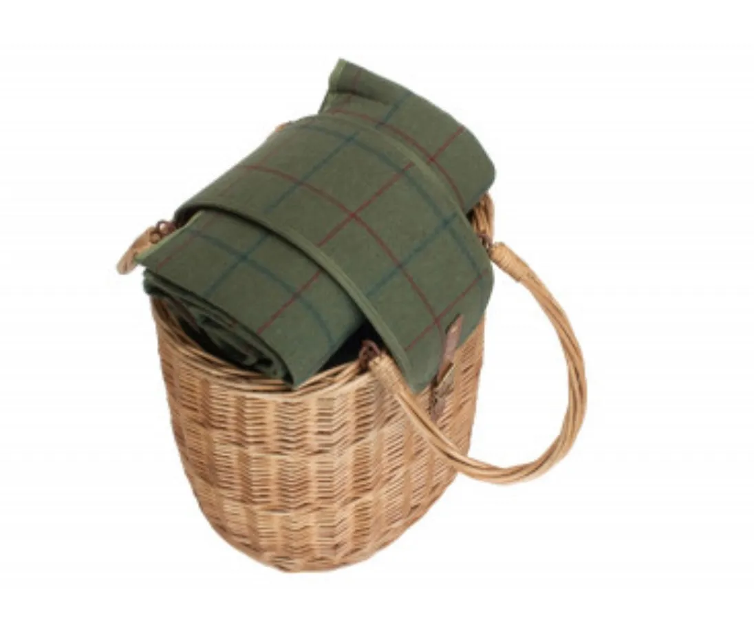 The Buxton -green tweed chiller basket
