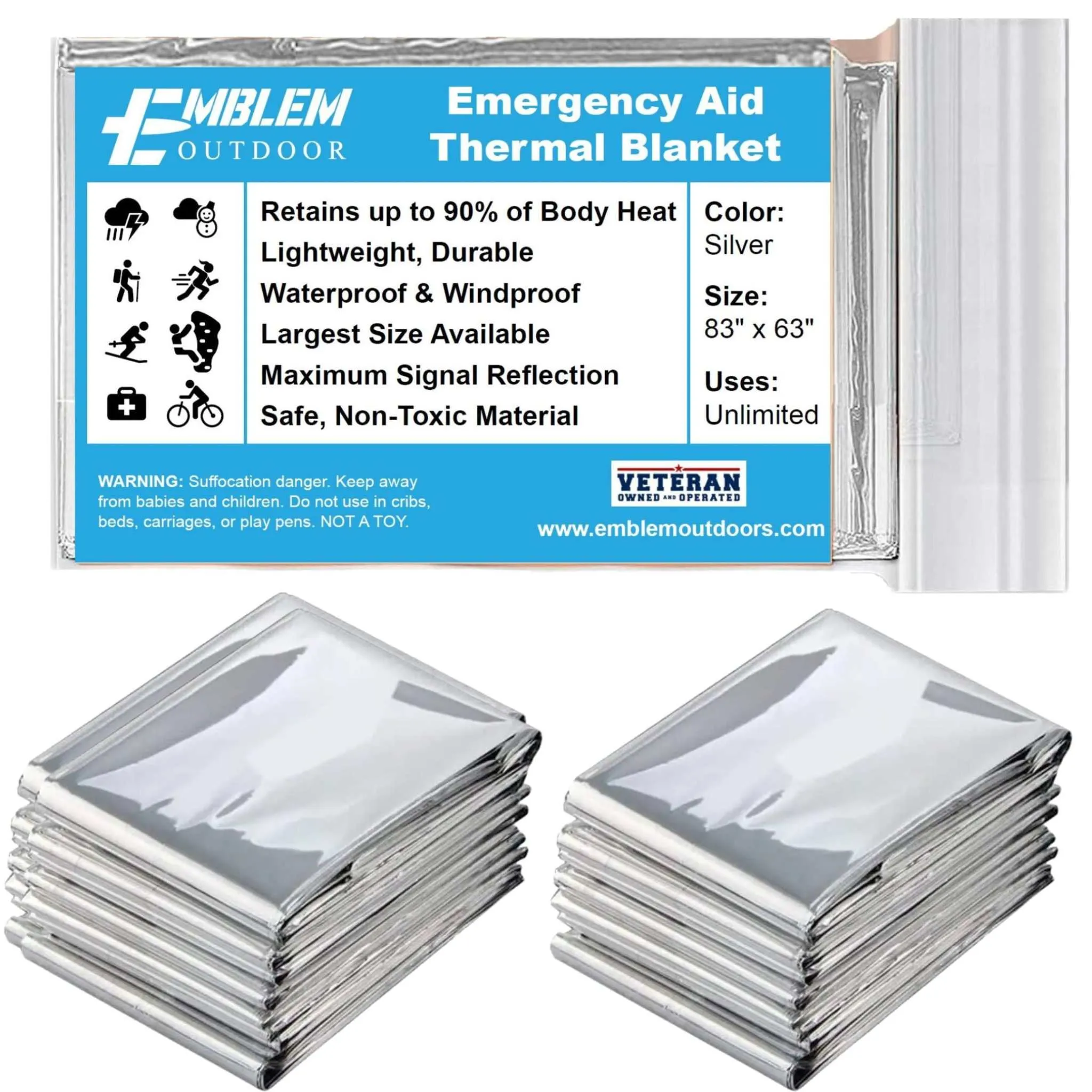 Thermal Emergency Blanket for Survival