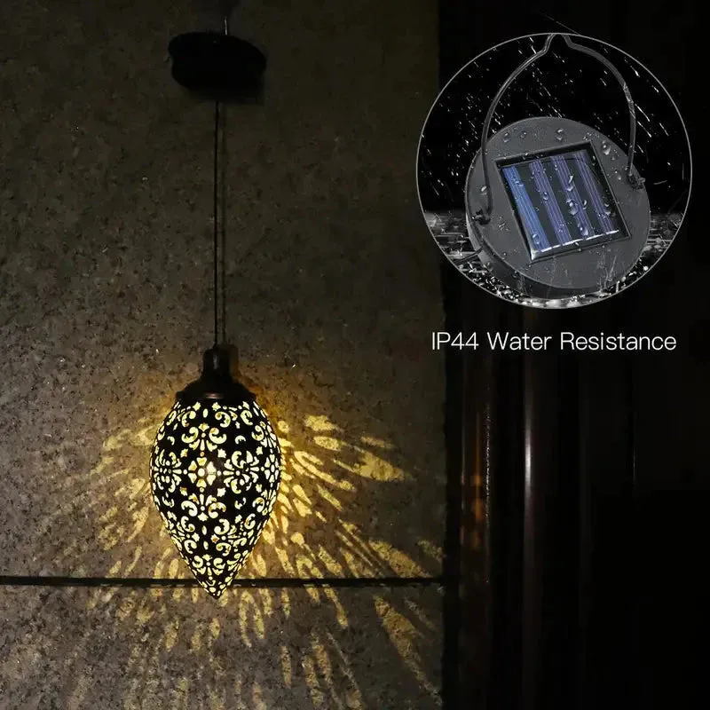 Tomshine Solar Lantern LED Moroccan Garden Lights Metal Lamp Waterproof