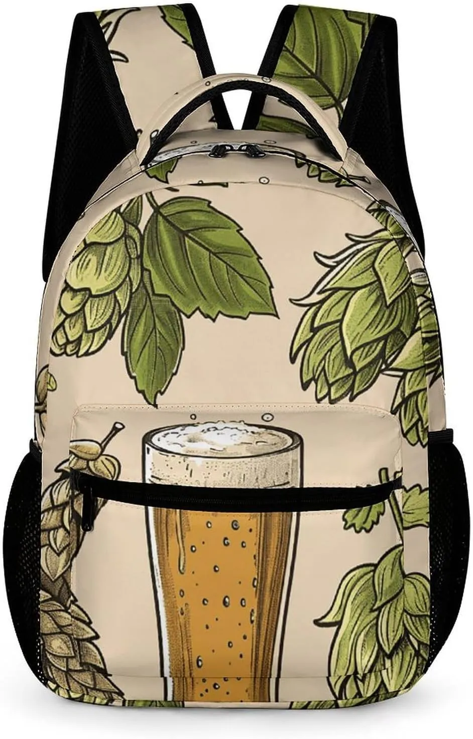 Travel Backpack for Women Lightweight Laptop Backpack Hops And Beer Computer Bag Casual Daypack