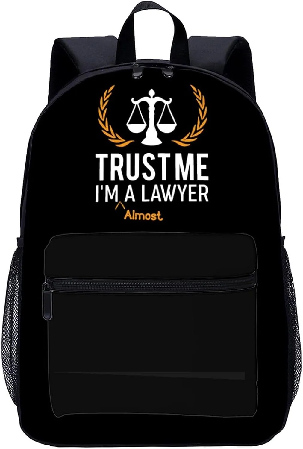 Trust Me I'm Almost A Lawyer Laptop Backpack for Men Women 17 Inch Travel Daypack Lightweight Shoulder Bag