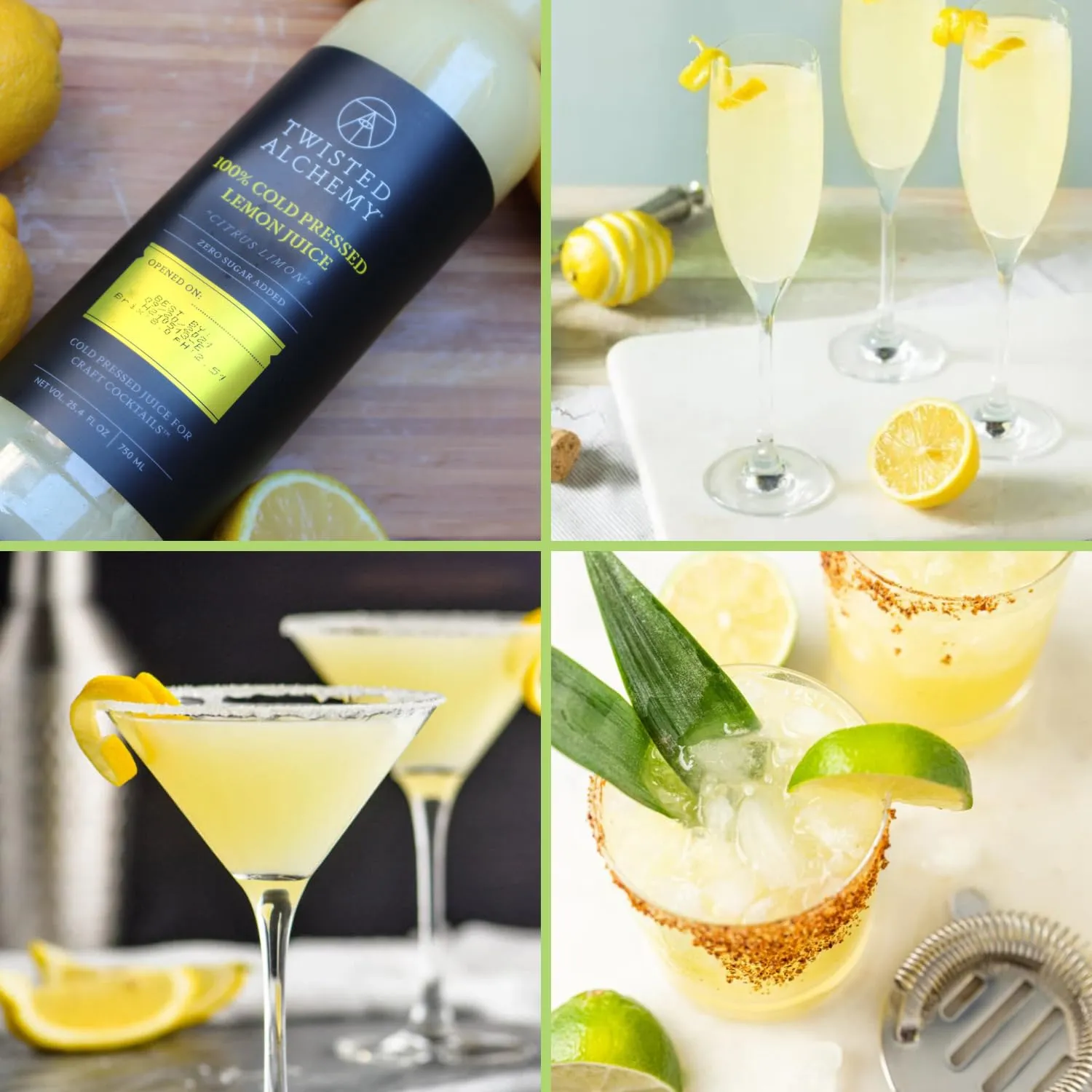 Twisted Alchemy Cold Pressed Fresh Lemon Juice For Craft Cocktails - Fresh, All Natural, Hand Squeezed Lemon Juice Cocktail Mixer - (25 Oz Bottle, Pack Of 1) - No Sugar Added, Preservative Free, Ships Cold, Non-GMO, 100% Pure - Unpasteurized Ships Cold