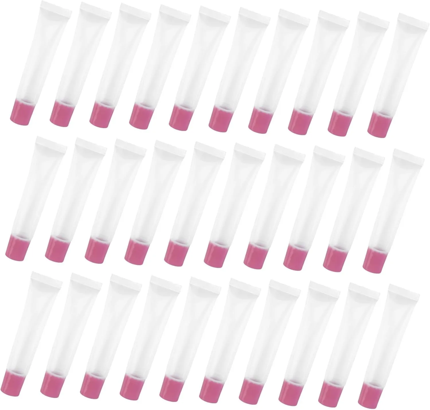 Vaguelly 50Pcs Clear Lip Gloss Containers Reusable Plastic Squeeze Tubes for Lip Balms Lightweight and Durable Travel Cosmetic Dispensers for Daily Use and Travel