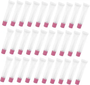 Vaguelly 50Pcs Clear Lip Gloss Containers Reusable Plastic Squeeze Tubes for Lip Balms Lightweight and Durable Travel Cosmetic Dispensers for Daily Use and Travel