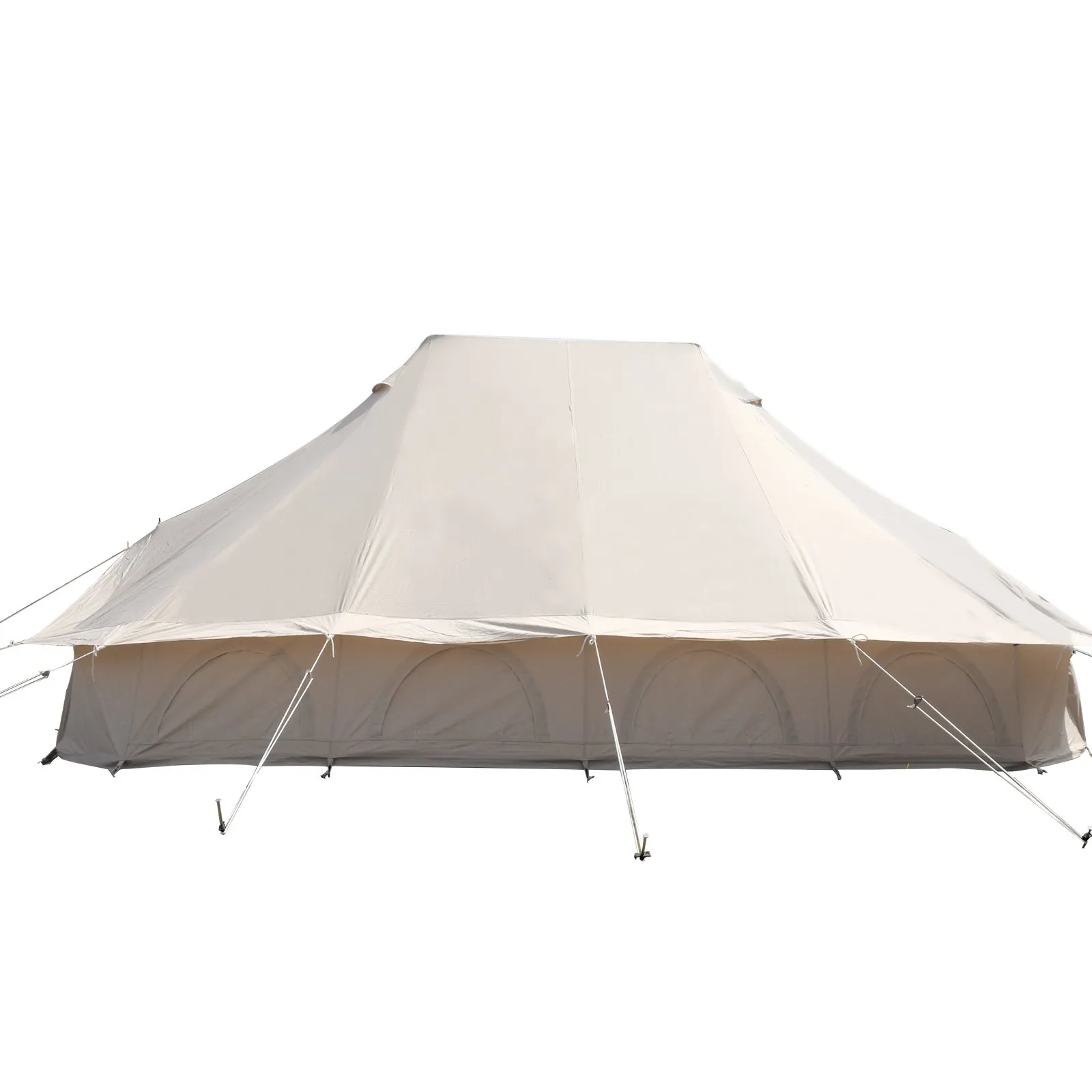 VEVOR 6m Bell Tent 19.7x13.1x9.8 ft Yurt Beige Canvas Tent | Cotton Glamping Tents 8-12 Person | 4 Season Teepee Tent Portable for Adults | Luxury Safari Tent for Family Outdoor Camping Lightweight
