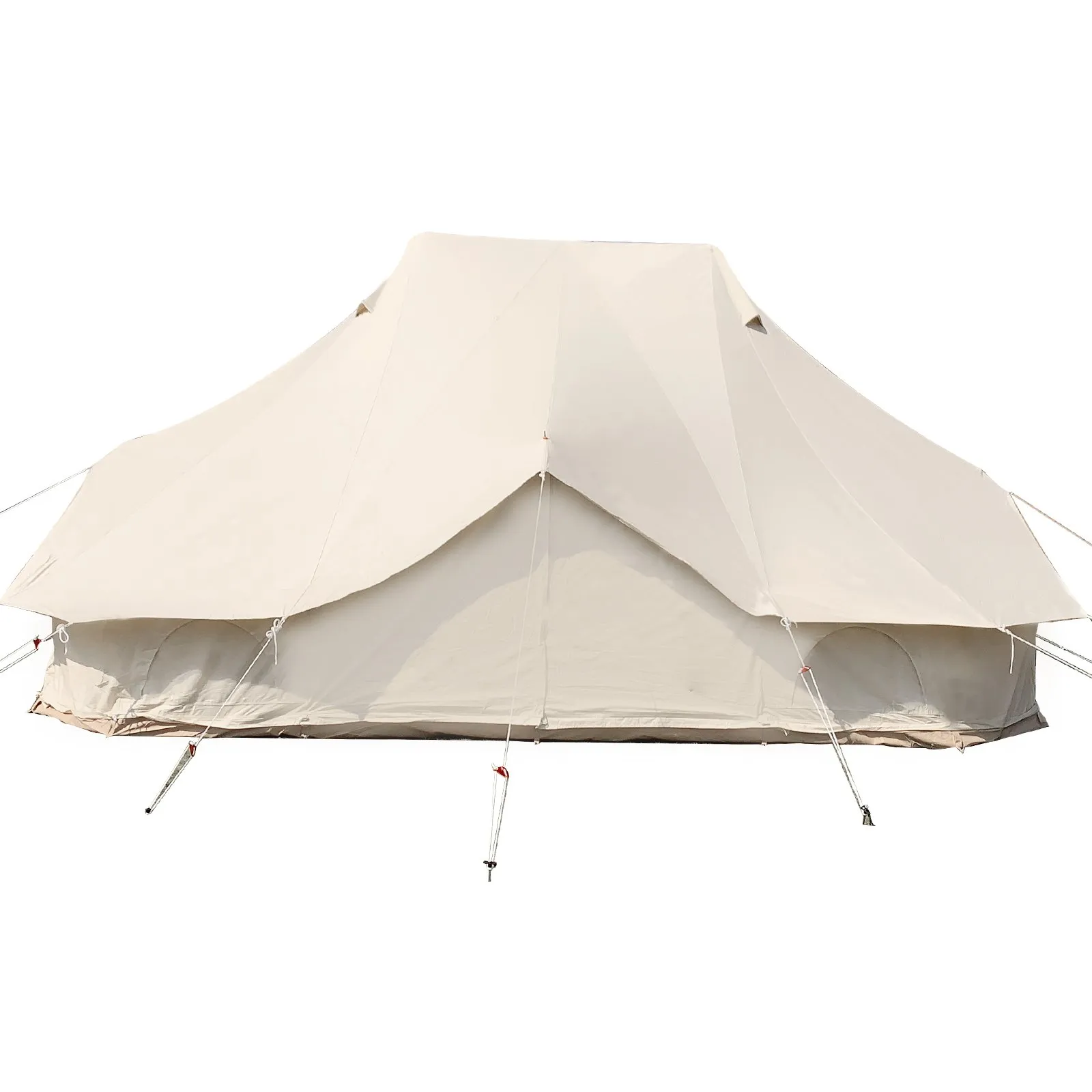 VEVOR 6m Bell Tent 19.7x13.1x9.8 ft Yurt Beige Canvas Tent | Cotton Glamping Tents 8-12 Person | 4 Season Teepee Tent Portable for Adults | Luxury Safari Tent for Family Outdoor Camping Lightweight