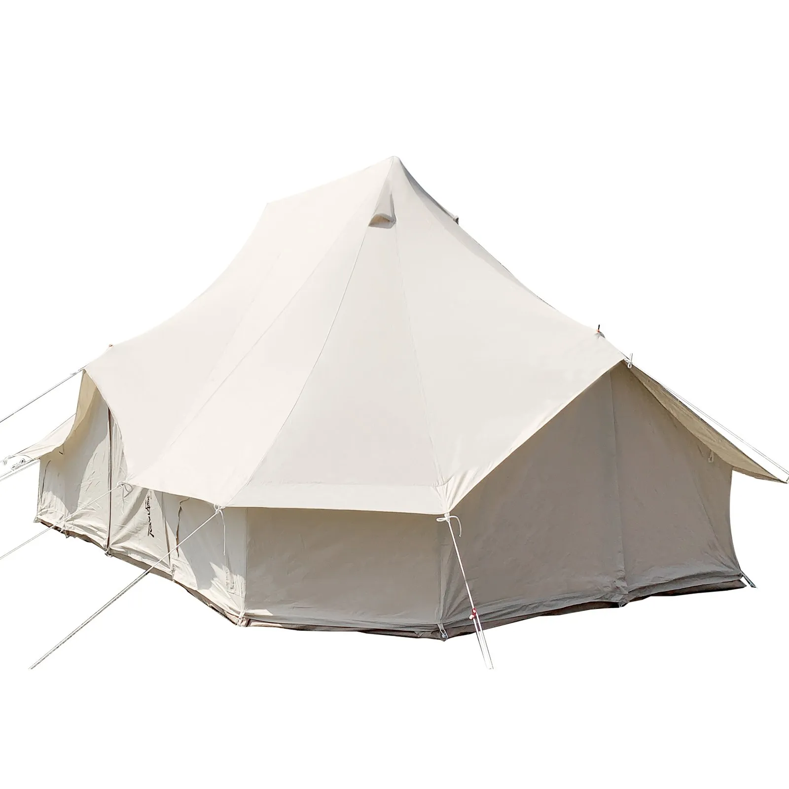 VEVOR 6m Bell Tent 19.7x13.1x9.8 ft Yurt Beige Canvas Tent | Cotton Glamping Tents 8-12 Person | 4 Season Teepee Tent Portable for Adults | Luxury Safari Tent for Family Outdoor Camping Lightweight