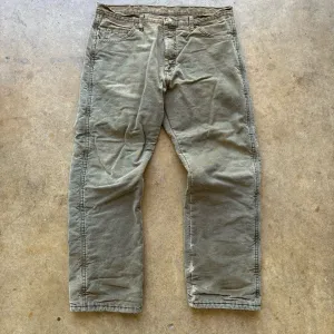 Vintage Blanket Lined brown Wrangler Pants Size 36x30