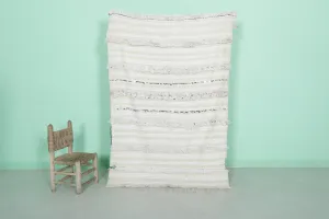 Vintage Handwoven Berber Wedding Blanket – 3.9 x 6.2 ft