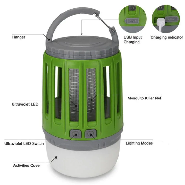 Waterproof Bug Zapper with Rechargeable Battery