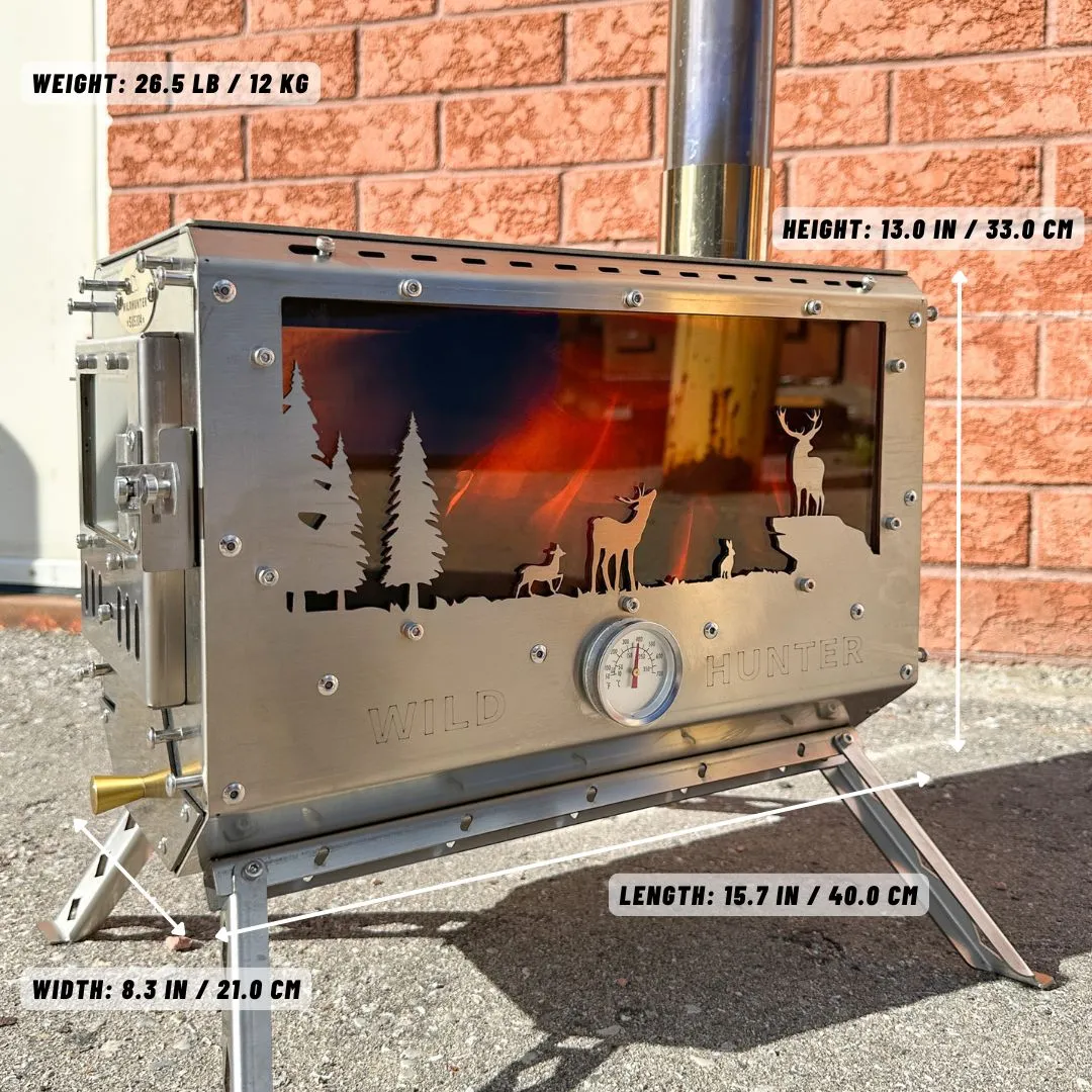 Wild Hunter | Camping Stove, Stainless Steel Folding Campfire Oven