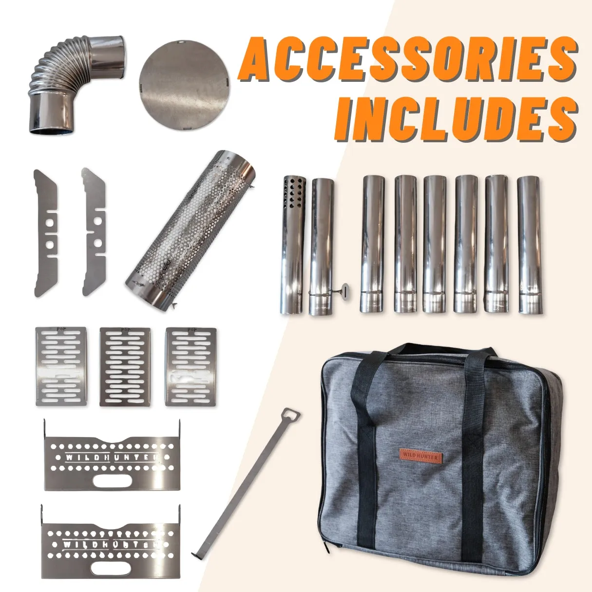 Wild Hunter | Camping Stove, Stainless Steel Folding Campfire Oven