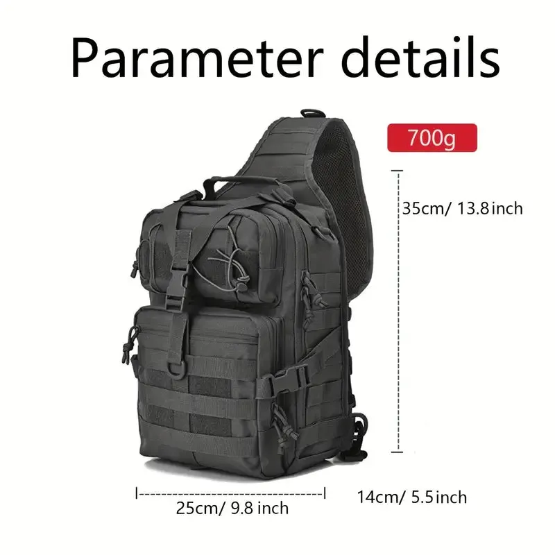 Wild West Outfitters Men's Lightweight Durable Nylon Shoulder Sling Backpack