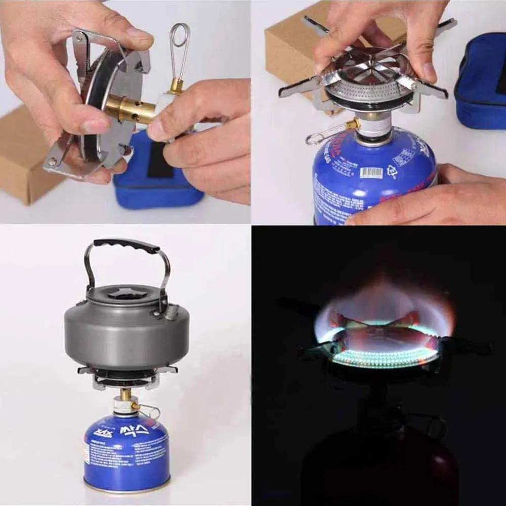 Windproof Camping Gas Stove – Portable Foldable Stove for Outdoor Cooking