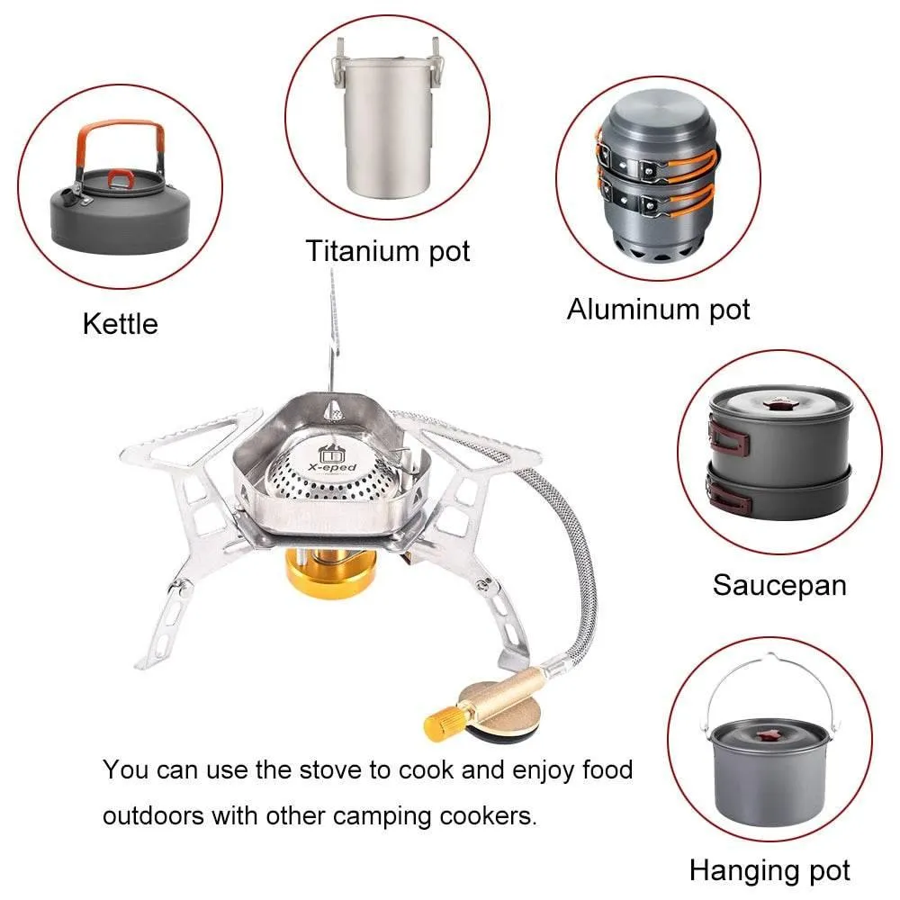Windproof Camping Stove - Outdoor Gas Cooker for Camping and Hiking