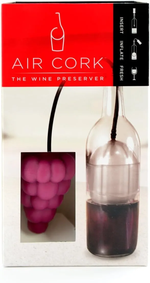 Wine Preserver (Burgundy): Wine Saver, Saves Red and White Wine, Reusable Stopper Sealer, as seen on Shark Tank