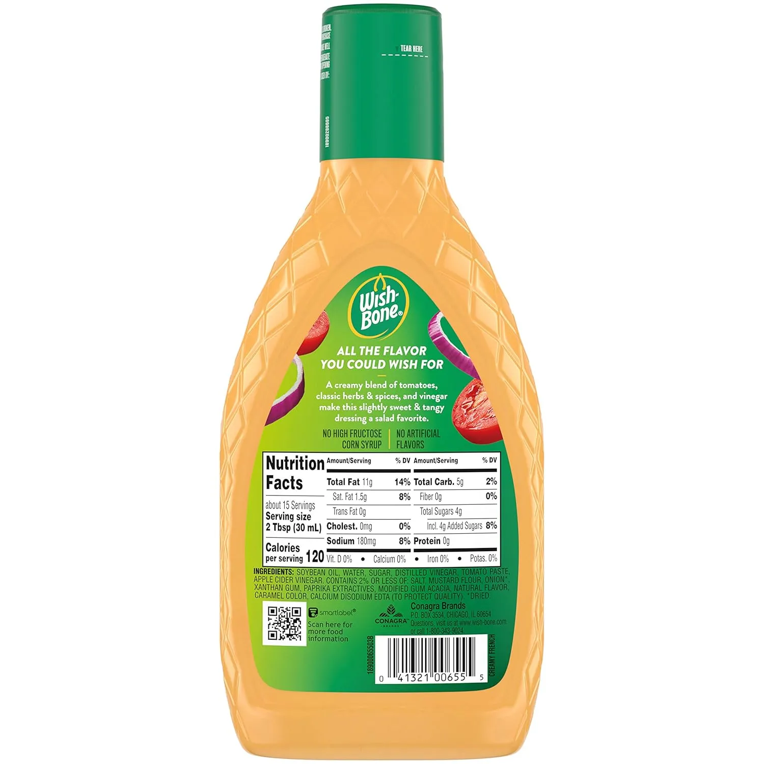 Wish-Bone Creamy French Salad Dressing, 15 FL OZ (Pack of 3)